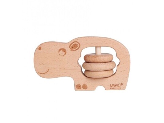 Iwood Wooden Rattle Hippopotamus Iwood Wooden Rattle Hippopotamus