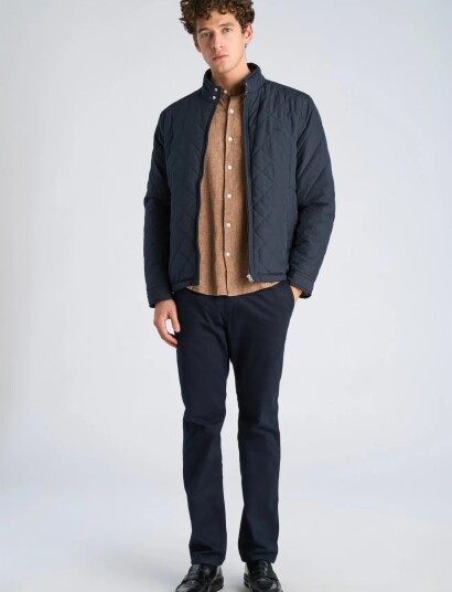 Lindbergh Classic Quilted Jacket   Navy   XXXL