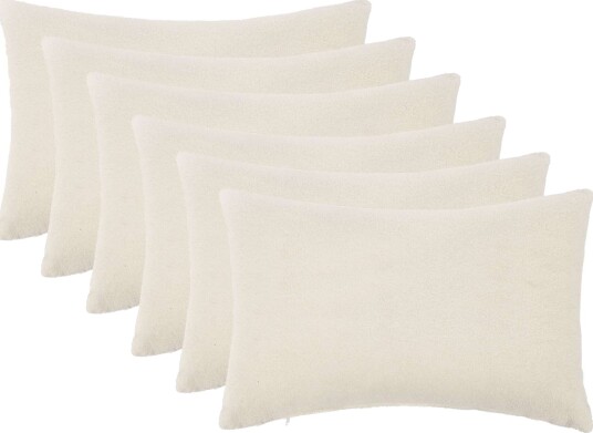 vidaXL Putetrekk 6 pcs HEERLEN Krem 50 x 80 cm Bouclé
