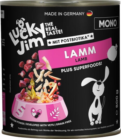 Lucky Jim Våtfôr Mono Lam 6 X 800 G