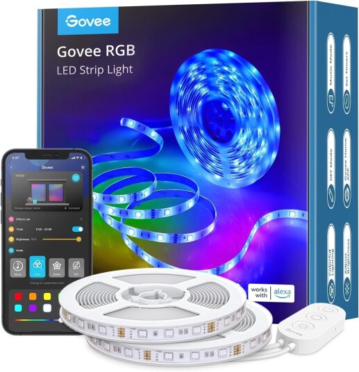 Govee RGB Smart Wi-Fi + Bluetooth LED Strip 2x5m Govee RGB Smart Wi-Fi + Bluetooth LED Strip 2x5m