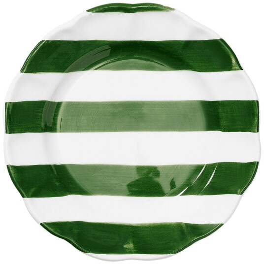 Pick A Poppy Stripe Sidetallerken 22 cm Grønn