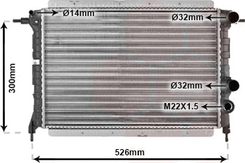 VAN WEZEL 43002065 Radiator motorkjøling