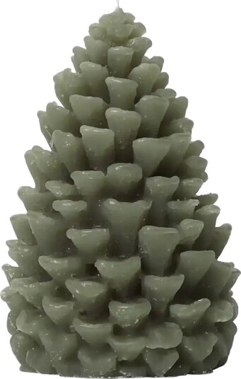 Broste Copenhagen Pine Figure Candle   GRAPE LEAF GREEN   H10 cm