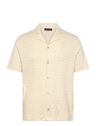 Oscar Jacobson Kirk Knitted Shirt Cream XXL Oscar Jacobson Kirk Knitted Shirt Cream XXL