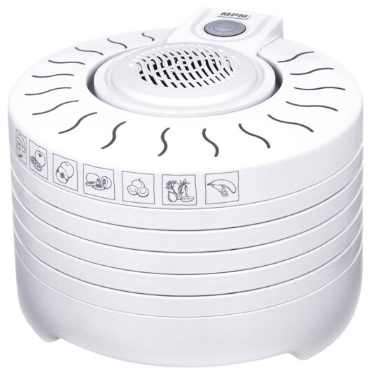MPM MSG-01 Sopp- og Frukttørker 250W 28cm 5 Brett Hvit MPM MSG-01 Sopp- og Frukttørker 250W 28cm 5 Brett Hvit