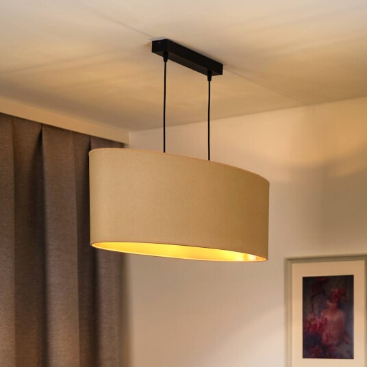 Envostar hengelampe Idun lys beige 80 cm naturmateriale vegansk Envostar hengelampe Idun lys beige 80 cm naturmateriale vegansk
