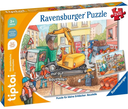 Ravensburger Tiptoi Puslespill Byggeplass Uten Tiptoi-Penn