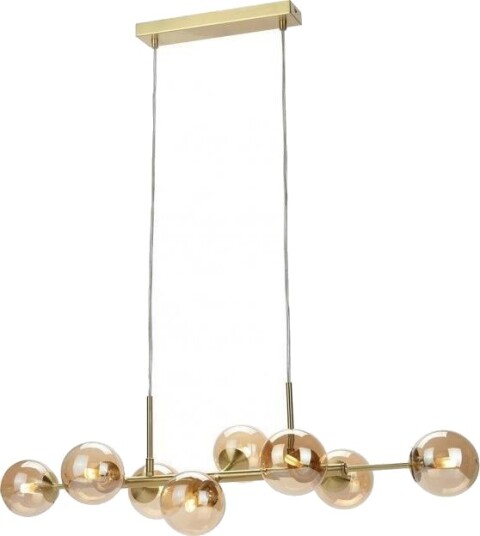 Italux Hengende Lampe Glass Hengende Lampe Erimida Pnd 2244 8A Gd Italux Modernistiske Zwis Molekyler Kuler Kuler Gull
