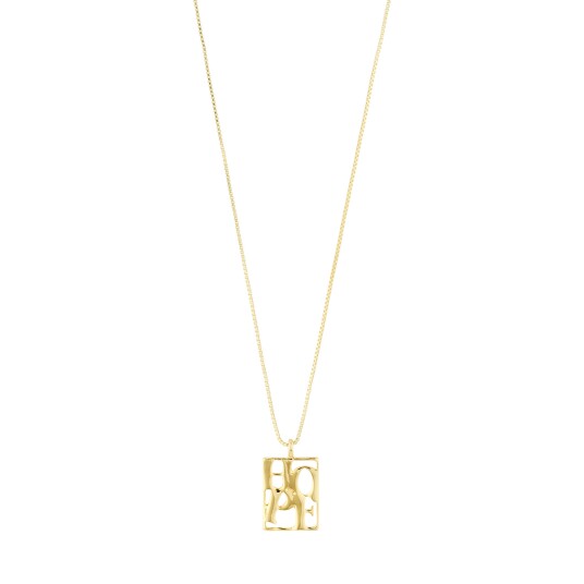 Pilgrim LOVE TAG HOPE halskjede gullbelagt Pilgrim LOVE TAG HOPE halskjede gullbelagt