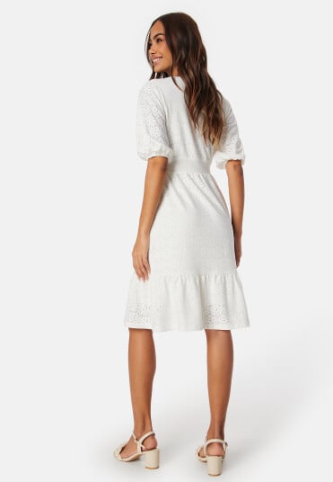 Happy Holly Broderie Anglaise Dress Offwhite 40/42