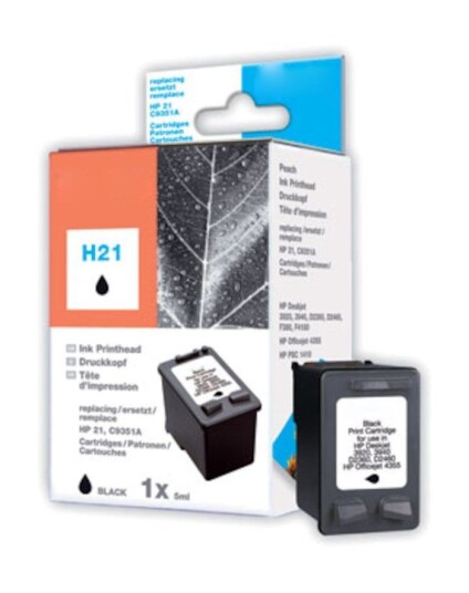 Peach HP 21XL Blekkpatron - Svart Peach HP 21XL Blekkpatron - Svart