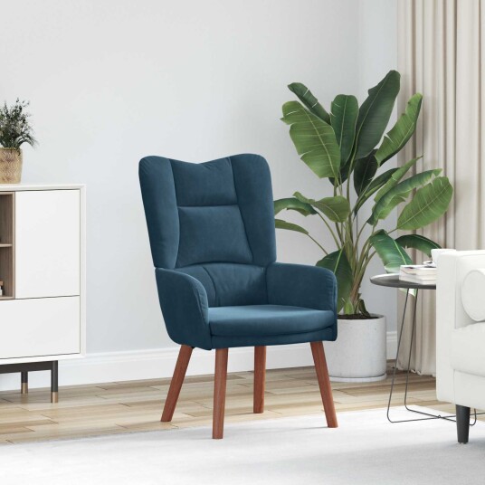 Avslappende stol Blå 63 x 67 x 94 cm Fløyel