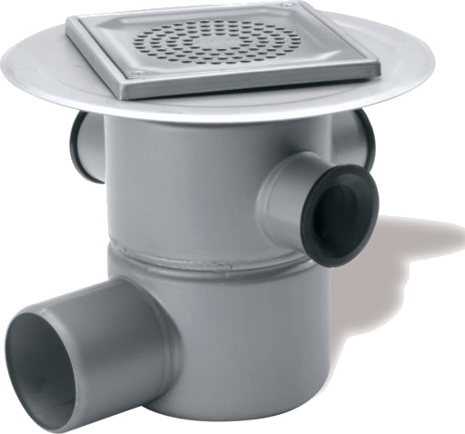 ACO 75 mm dreneringspanne for smøremembran med tappekran horisontal 150x150 mm ACO 75 mm dreneringspanne for smøremembran med tappekran horisontal 150x150 mm