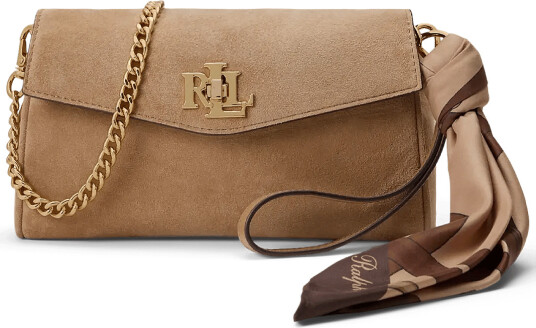Lauren Ralph Lauren Scarf Trim Turn Lock Wristlet Crossbody Beige ONE SIZE Lauren Ralph Lauren Scarf Trim Turn Lock Wristlet Crossbody Beige ONE SIZE