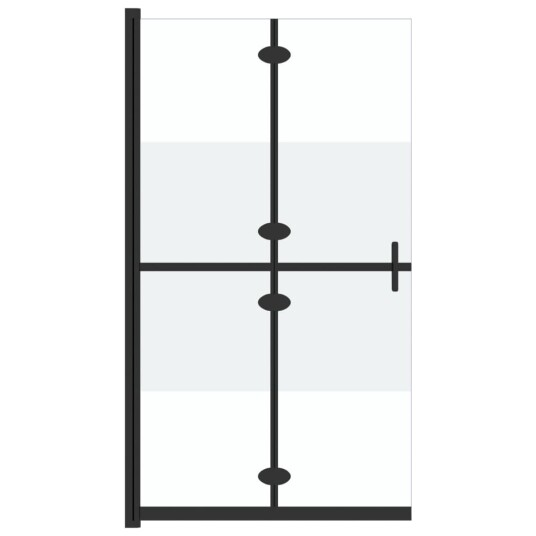 Sammenleggbar dusjvegg med halvfrostet ESG-glass 120x190 cm