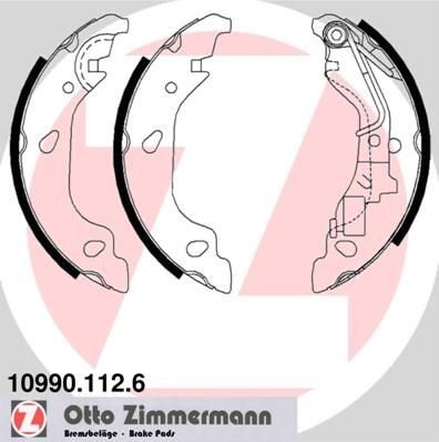 Bremsesko sett ZIMMERMANN 10990.112.6 Bremsesko sett ZIMMERMANN 10990.112.6