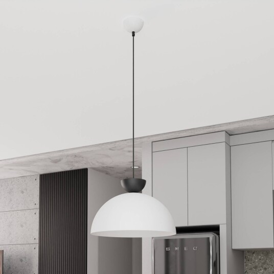 Pendellampe Lunaro EMIBIG LIGHTING dimbar Hvit / opal Stue / spisestue Metall Moderne Pendellampe Lunaro EMIBIG LIGHTING dimbar Hvit / opal Stue / spisestue Metall Moderne