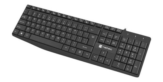 Natec Nautilus - keyboard - QWERTY - US - black - Tastatur - Amerikansk Engelsk - Svart Natec Nautilus - keyboard - QWERTY - US - black - Tastatur - Amerikansk Engelsk - Svart