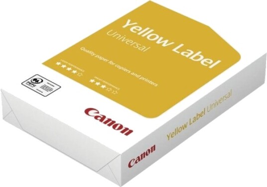 Canon Yellow Label Universal Wop510 104 Mikroner Hvit A4 210 X 297 Mm 80 G/M² 500 Ark Papir Canon Yellow Label Universal Wop510 104 Mikroner Hvit A4 210 X 297 Mm 80 G/M² 500 Ark Papir