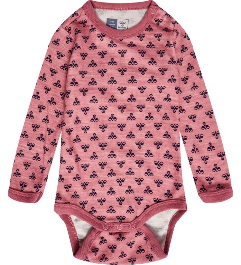 Hummel Body I/e Ull hmlBambo Dekorasjon Rose 3 år 98 Langermet Body Rosa