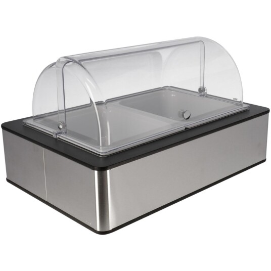 VEGA Buffetsystem komplett Fundale antrasitt 10 cm melamin hvit 2 x GN 1/2; Størrelse GN 1/1, 63x42.5x27.4 cm (LxBxH); Antrasitt/Transparent/Hvit; Rektangulær