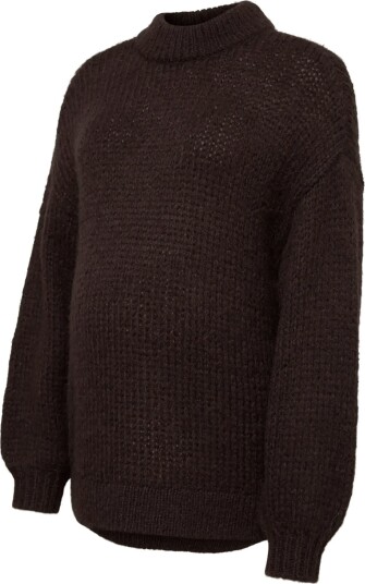 Vero Moda Maternity Vmmaybe Ls High Neck Pullover   CHOCOLATE TORTE   XXL