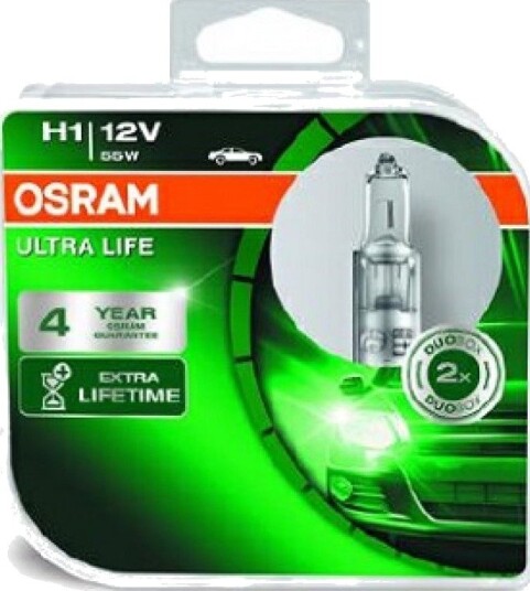 OSRAM ULTRA LIFE BILLYS H1 55W P14.5S, 2 STK