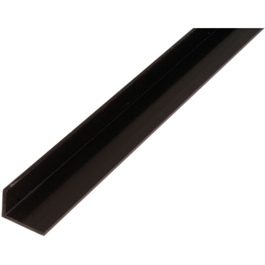 Alberts Profil Vinkel PVC Sort 25x20x2/2.6m