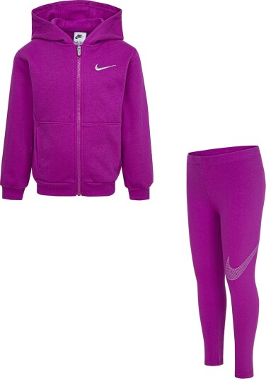 Nike Sett   Cardigan/Leggings   Hot Fuchsia m. Sølv   Nike   3 år 98   Cardigan Lilla Rosa