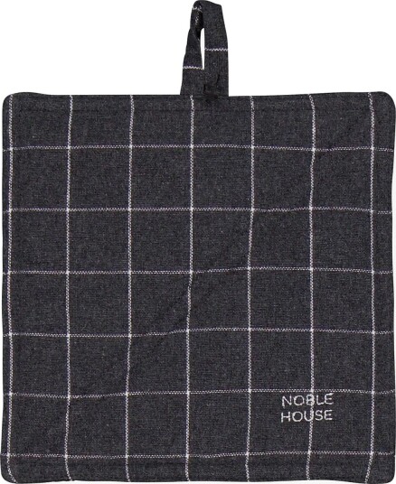 Noble House Pan Holder Check Grs Dark Grey 20X20 - DARK GREY - 20X20 cm