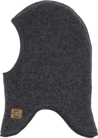 Mikk-Line Balaclava Ull 1-lags Barnetilbehør Anthracite Melange 50-56