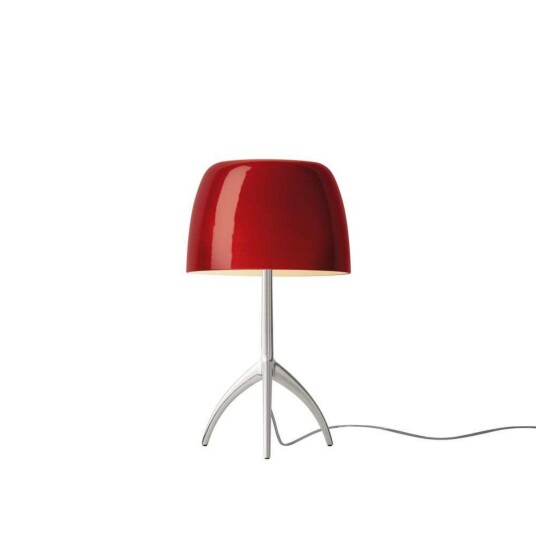 Foscarini Lumiere Piccola bordlampe aluminium/rød 35 cm 34.5 Metallisk