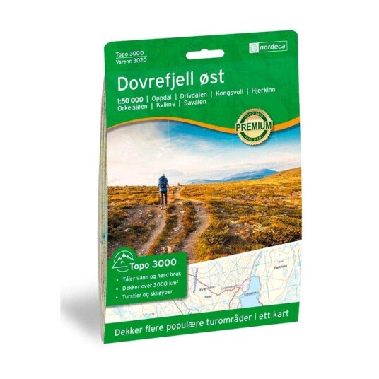 Topo 3000 Dovrefjell Øst turkart 1:50000
