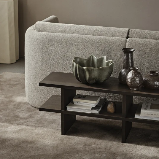 Ferm Living Kona Benk   Dark Stained