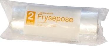 Frysepose Catersource 2 Ltr 150X350 Mm 34My Med Skrivefelt Ldpe,40 Rl X 75 Stk/Krt