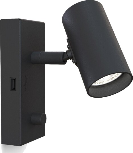 Tyson V5078 Vegglampe Med Dimmer Og USB venstre