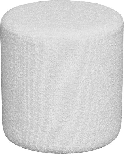 Ejby puff bouclé Ø34cm hvit.