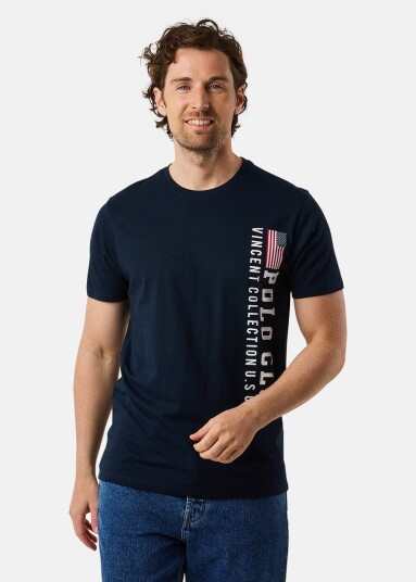 Saint Vincent Fresno Tee Navy L T-Shirts