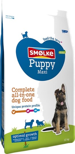 Smolke Tørrfôr Puppy Smølke Maxi Optimal Vekst Dobbeltpakke 2 X 12 kg Smolke Tørrfôr Puppy Smølke Maxi Optimal Vekst Dobbeltpakke 2 X 12 kg