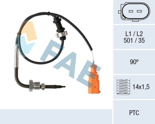 FAE 68024 Sensor, eksostemperatur