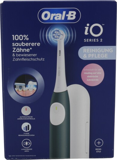 Oral-B iO Series 2 Elektrisk Tannbørste med Reiseetui Grønn Oral-B iO Series 2 Elektrisk Tannbørste med Reiseetui Grønn