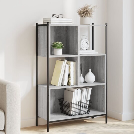  Bokhylle grå sonoma 72x28x109 cm konstruert tre 8721012339378