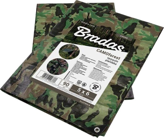 Tarpaulin Bradas camouflage tarpaulin CAMOforest 1.5 x2.4m 90g Tarpaulin Bradas camouflage tarpaulin CAMOforest 1.5 x2.4m 90g