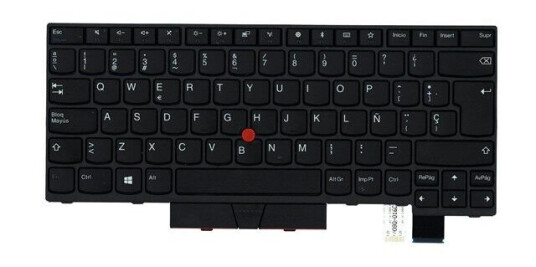 Lenovo Chicony - Brbart tastatur - til utskifting - Spansk - Svart