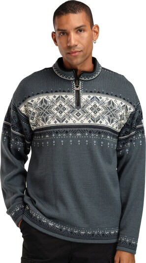 Dale of Norway Men"s Blyfjell Knit Sweater Steel/Offwhite/Navy M Dale of Norway Men"s Blyfjell Knit Sweater Steel/Offwhite/Navy M