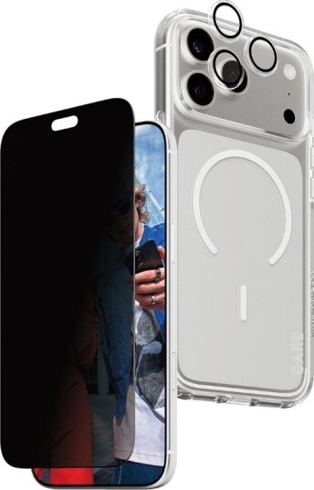 CARE by PanzerGlass Privacy Flagship 3-i-1 Set for iPhone 18 Pro Max - Transparent
