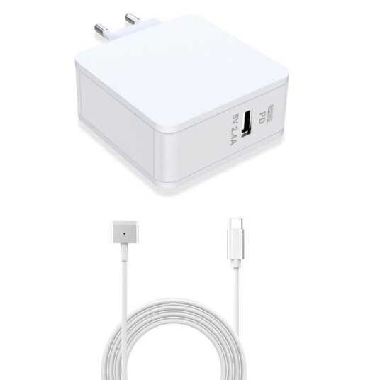 Magsafe 2-Lader med USB-C 90 W