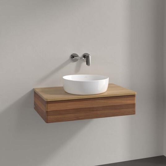 Villeroy & Boch Antao Servantskap med 1 skuff 80x50x19 cm u/lys Valnøtt/Eik