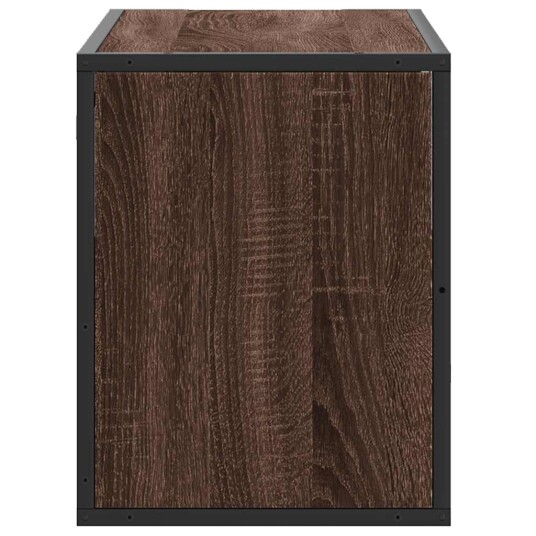  TV-benk brun eik 80x31x39,5 cm konstruert tre og metall 8721102839870